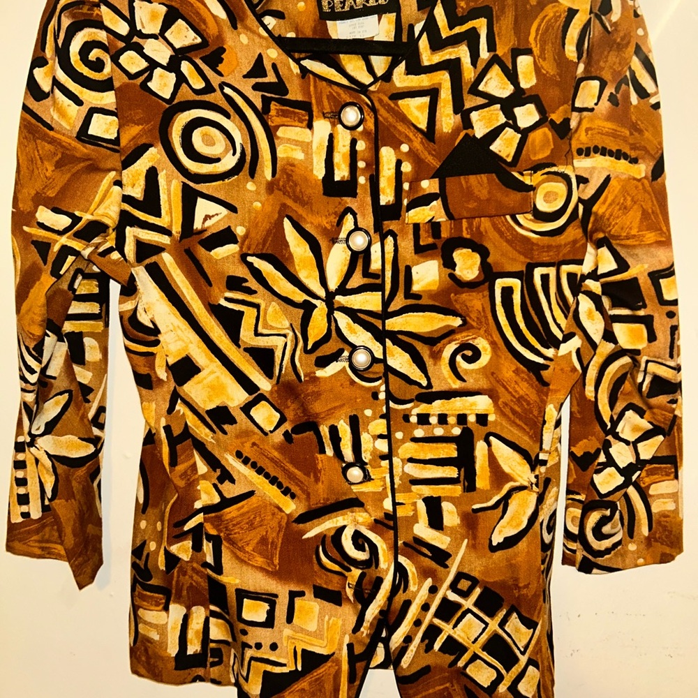 Vintage Tribal Print Blazer